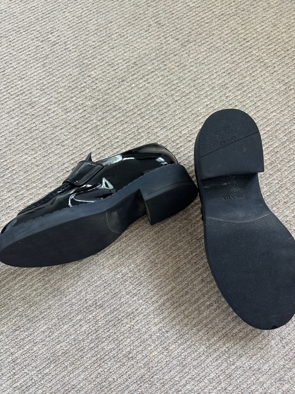 Prada Black Patent Leather Loafers - Picture 2 of 3